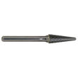 1/2" SL-4 Double Cut 14º Included Angle Taper With Radius End Carbide Burr product photo