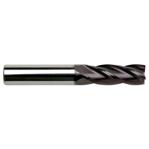 5/8" Diameter x 5/8" Shank 4-Flute Regular Length Yellow Series Carbide End Mill product photo Front View L