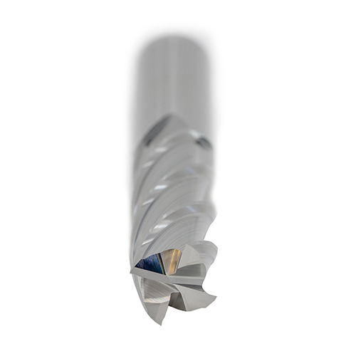 3.0mm Diameter x 3mm Shank 4-Flute Long Length Blue Series Carbide End Mill product photo Side View L