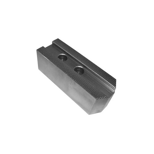 15" Pointed Soft Top Jaw With Metric Serration (Piece) - 100mm Height product photo Front View L