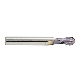10mm Diameter 2-Flute Ball Nose Stub Length TiAlN Coated Carbide End Mill product photo