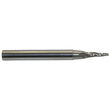 1/16" Tip Diameter x 1/8" Shank 1-1/2º Miniature Tapered Carbide End Mill product photo